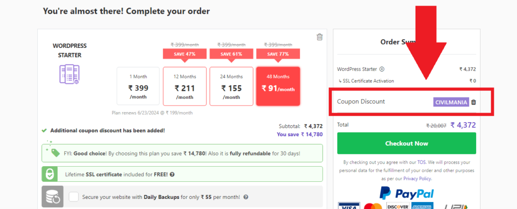 hostinger coupon code india